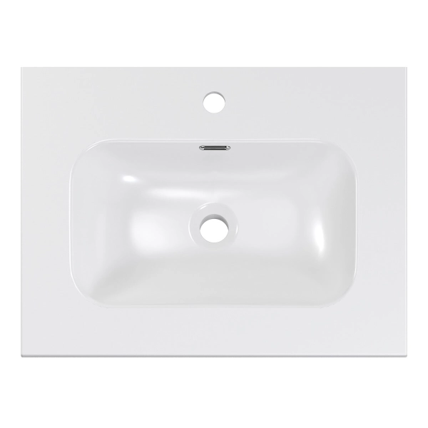 Umywalka jednokomorowa 60cm Biały Połysk FLY WHITE GLOSS UM 60-46 DP ( E-8073-60 ), Comad